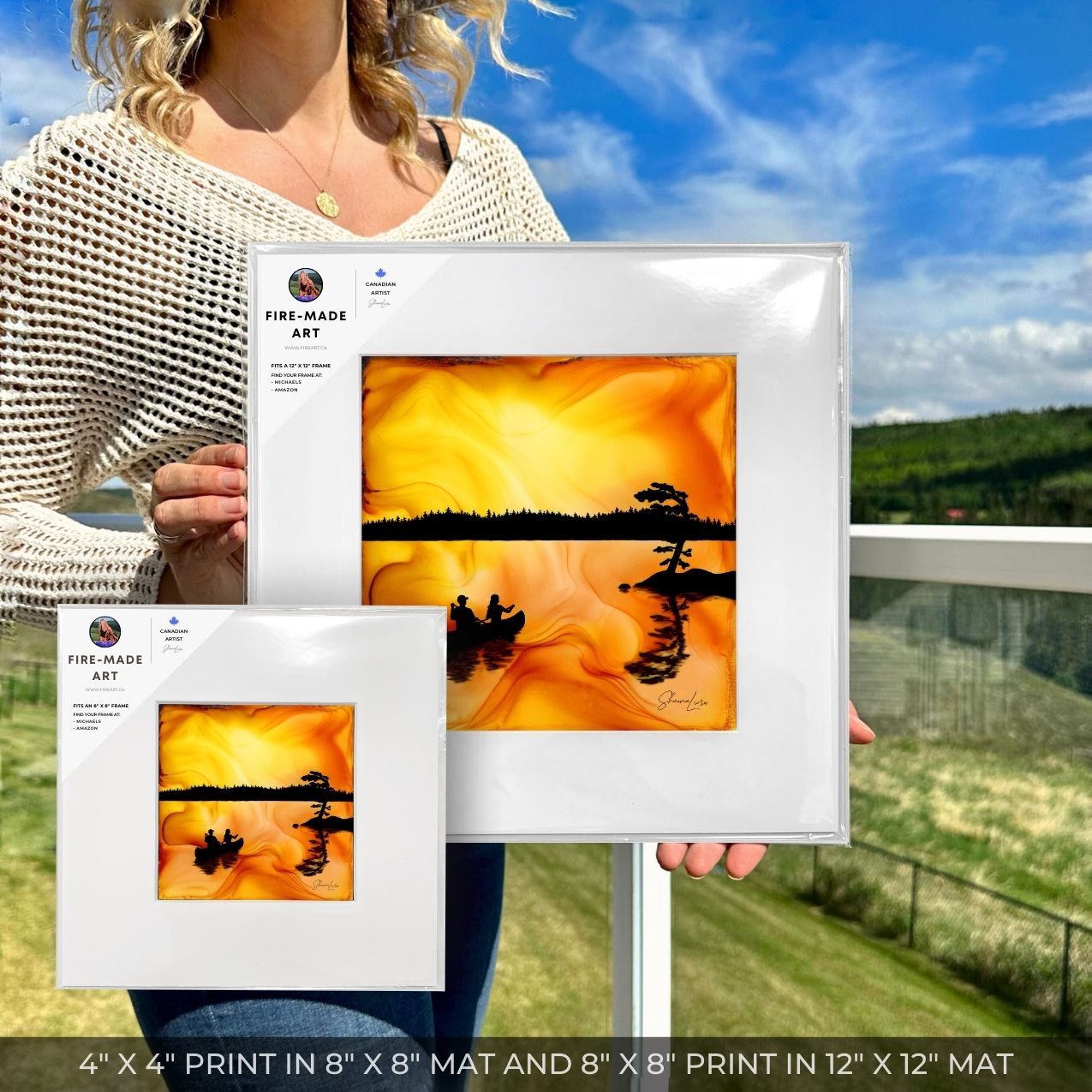 Just Us Under The Sky - Fire Art Print