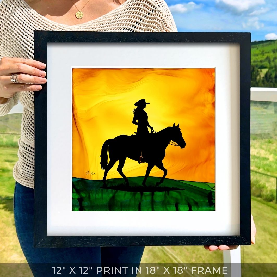 Life On Horseback - Fire Art Print