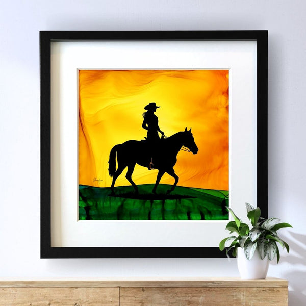 Life On Horseback - Fire Art Print