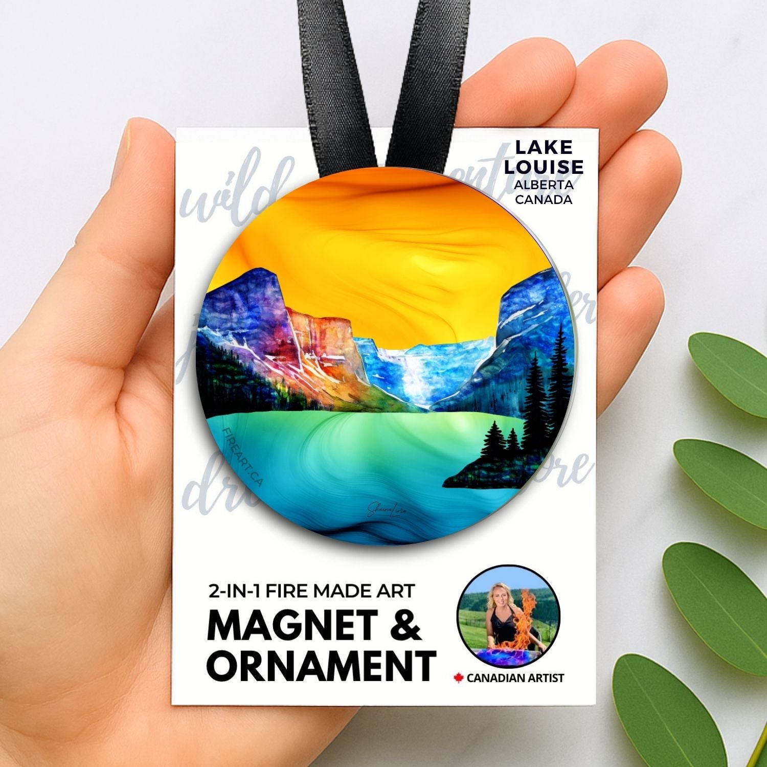 Luminous Lake Louise: 2-in-1 Ornament/Magnet