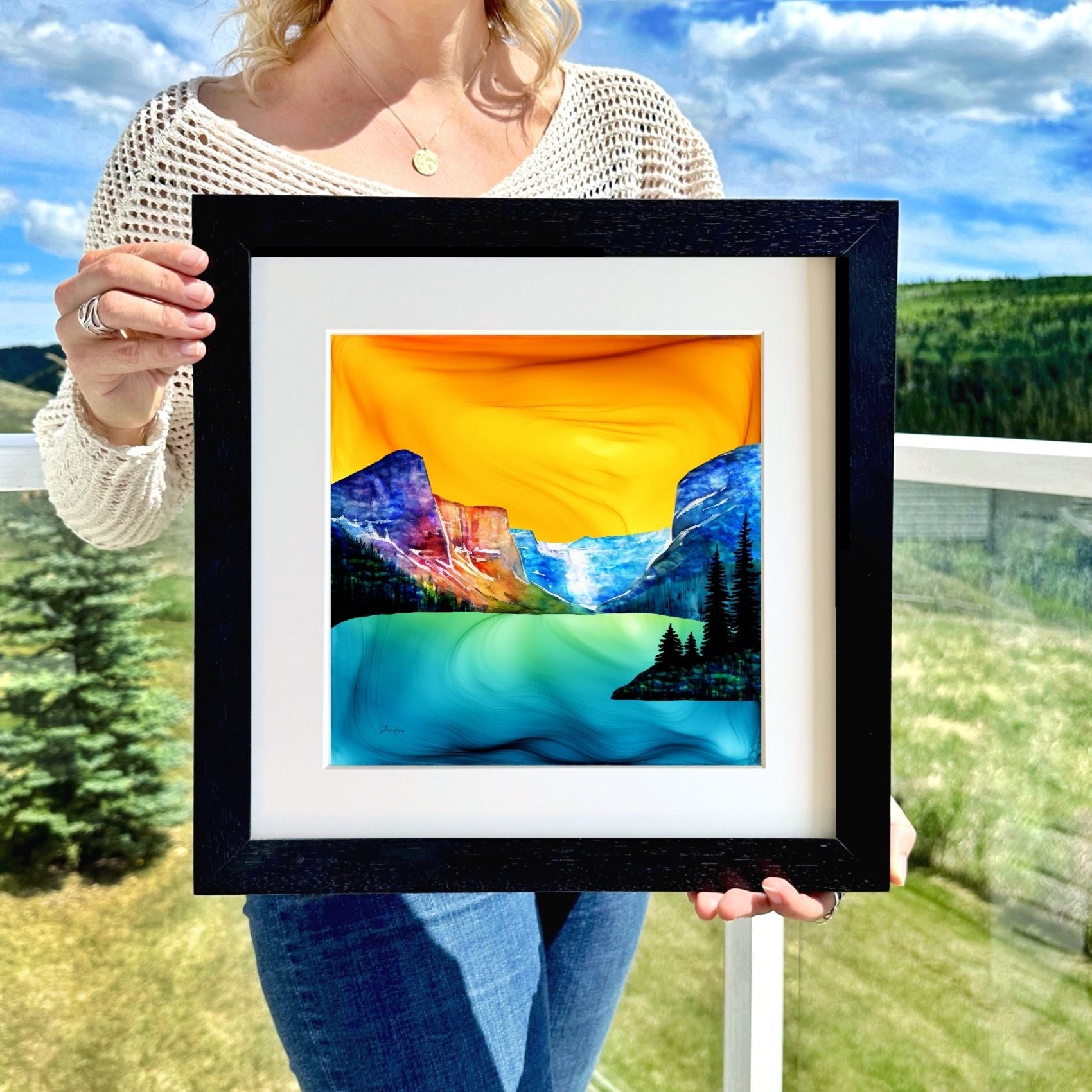 Luminous Lake Louise - Fire Made Art Print