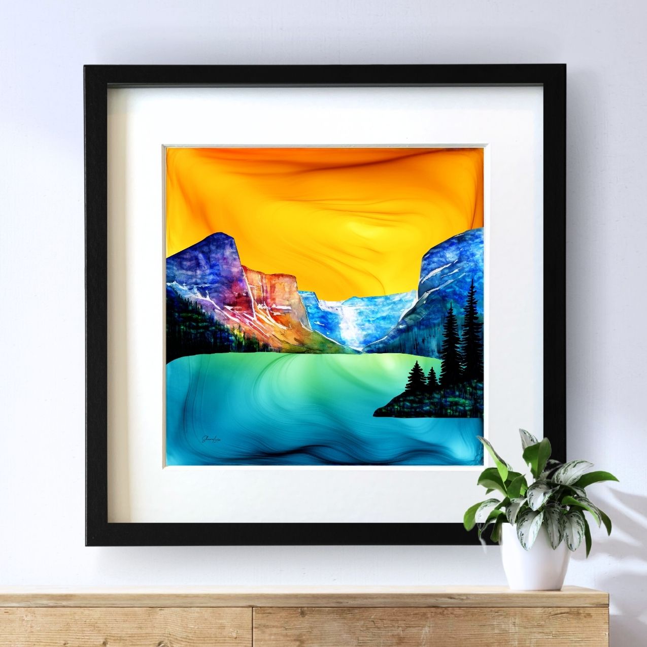 Luminous Lake Louise - Fire Art Print