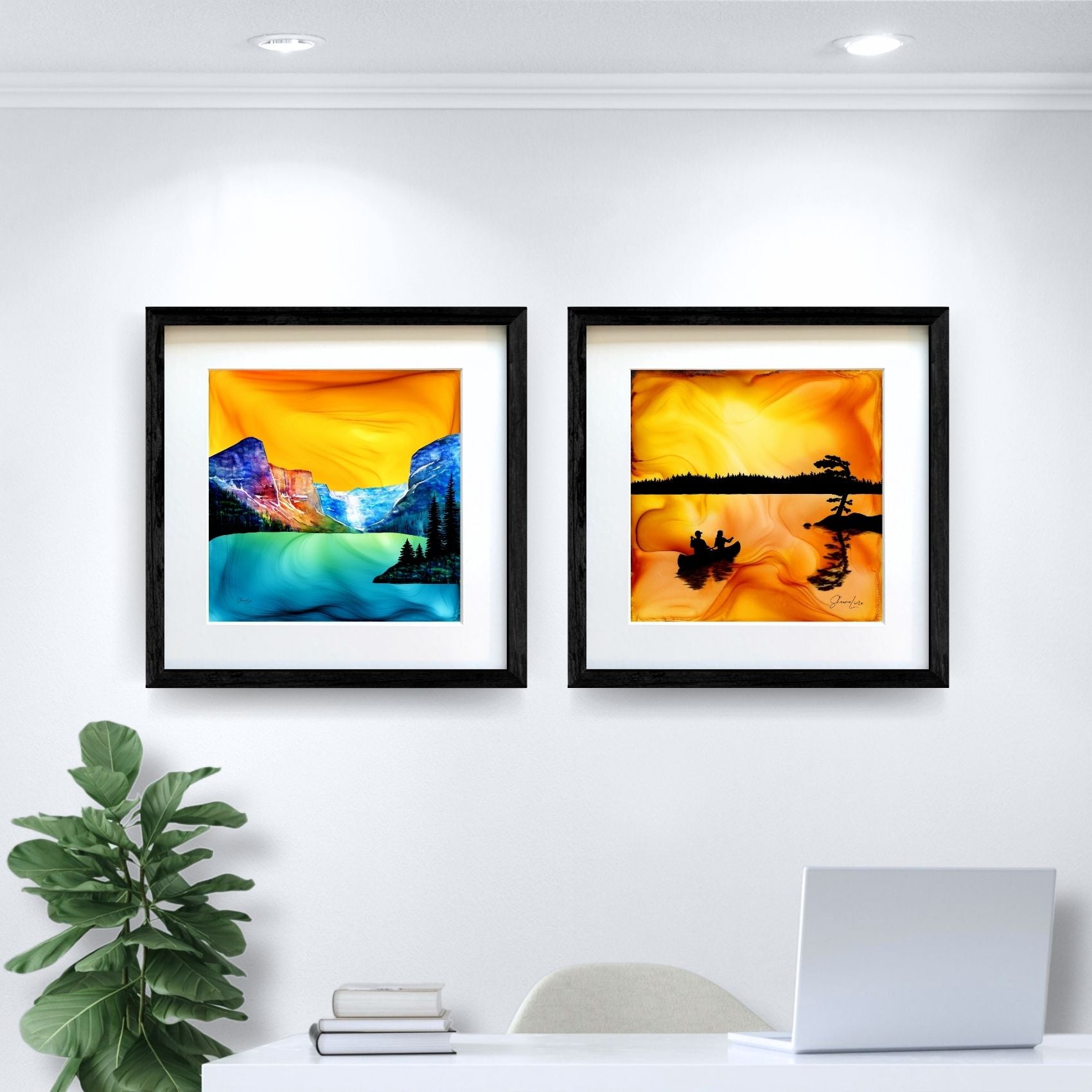 Luminous Lake Louise - Fire Made Art Print