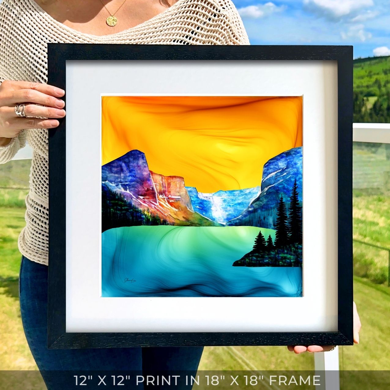Luminous Lake Louise - Fire Art Print