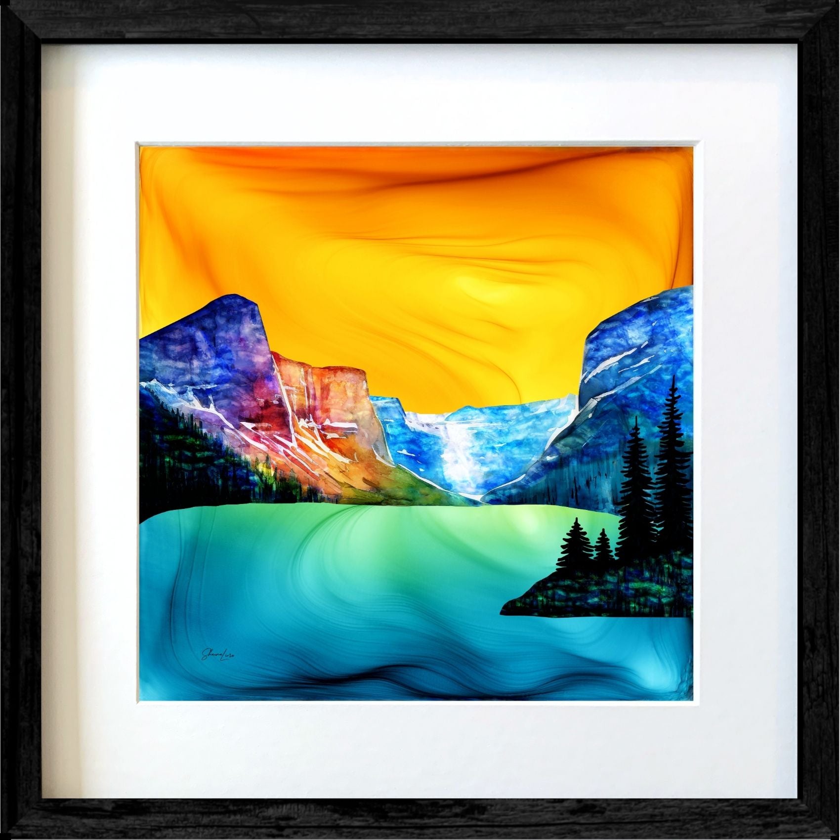 Luminous Lake Louise - Fire Made Art Print