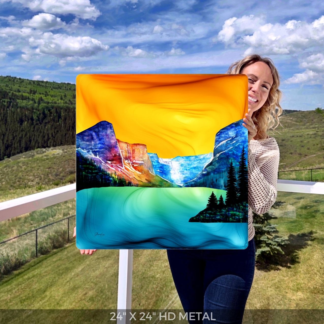 Luminous Lake Louise - Fire Art Print