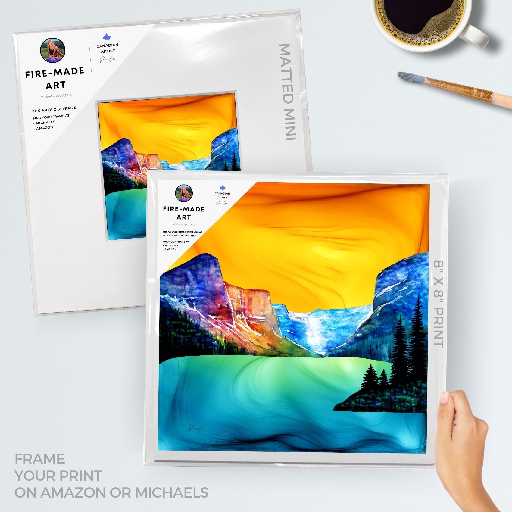 Luminous Lake Louise - Fire Made Art Print