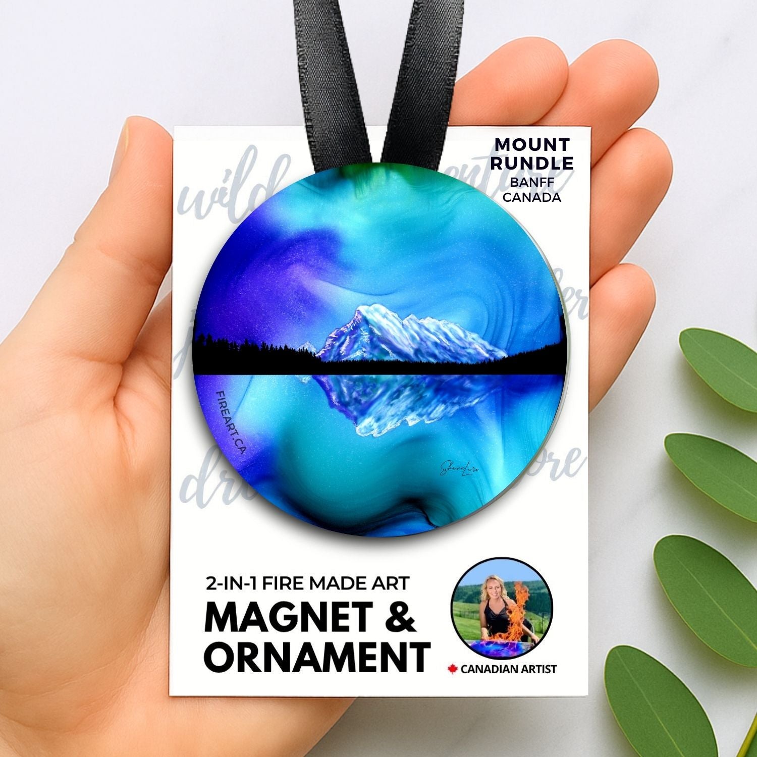 Mount Rundle Reflections (Banff): 2-in-1 Ornament/Magnet