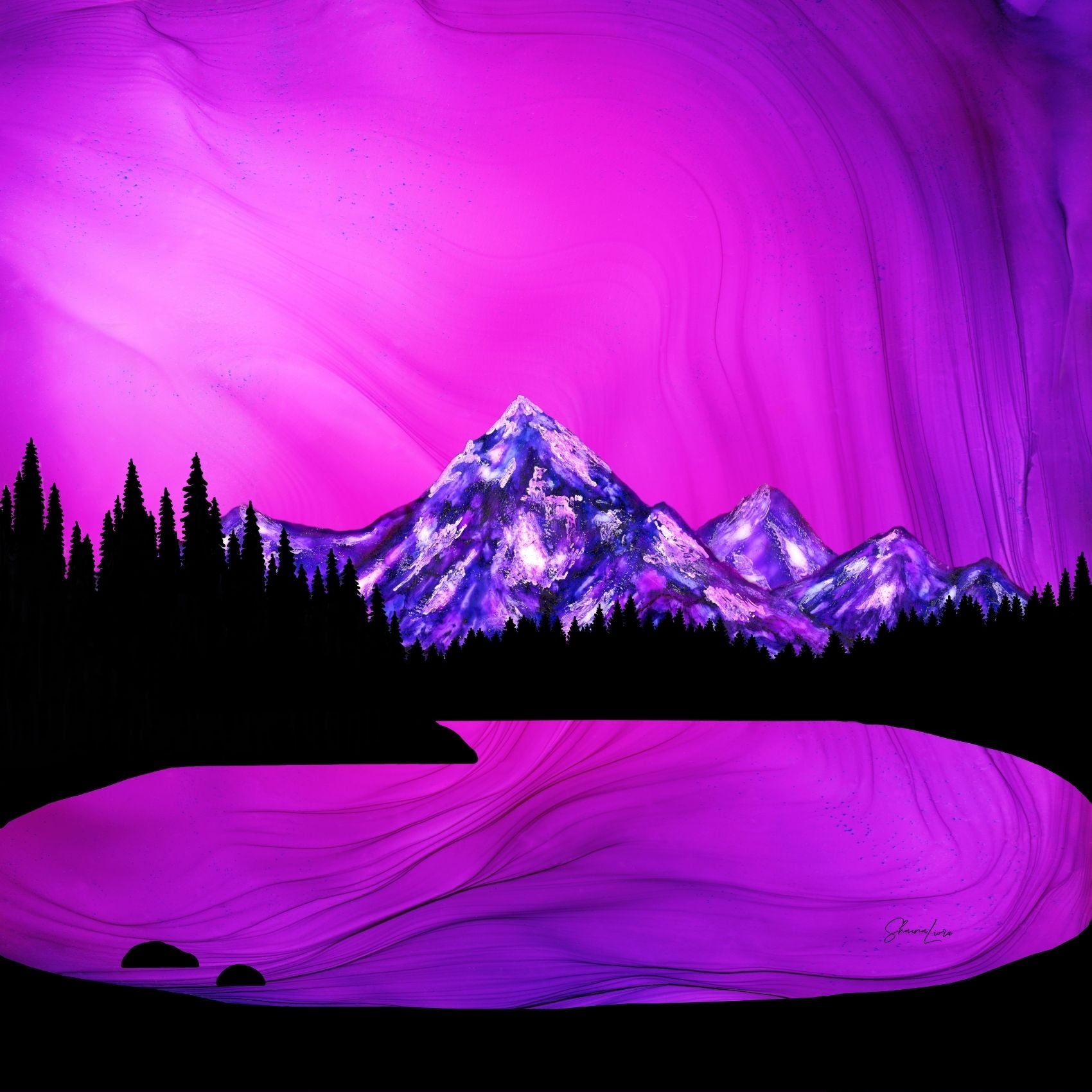 Mountain Solace - Fire Made Art Print