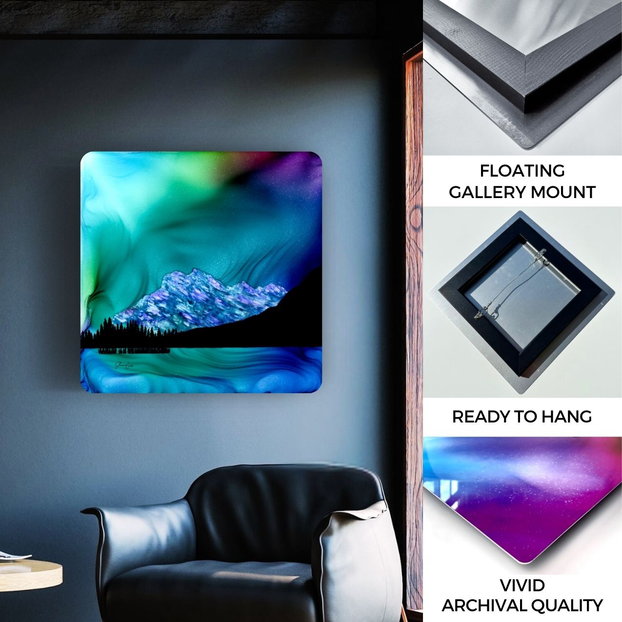 Mount Rundle Aurora - Fire Art Print