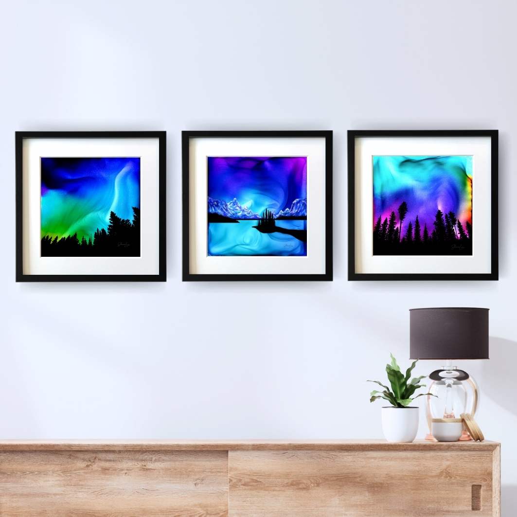 Spirit Island - Jasper National Park - Fire Art Print
