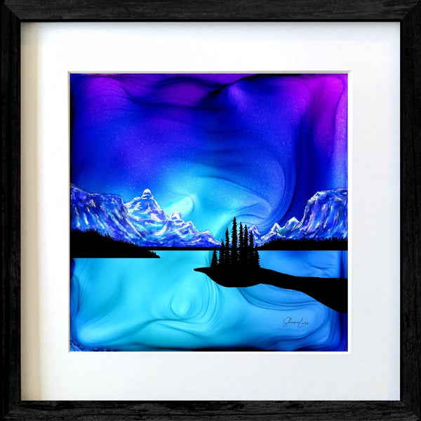 Spirit Island - Jasper National Park - Fire Made Art Print