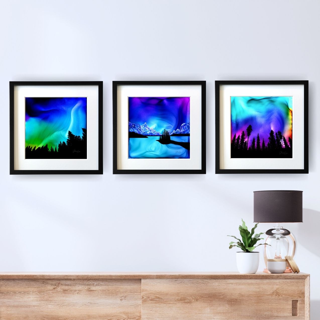 Spirit Island - Jasper National Park - Fire Art Print