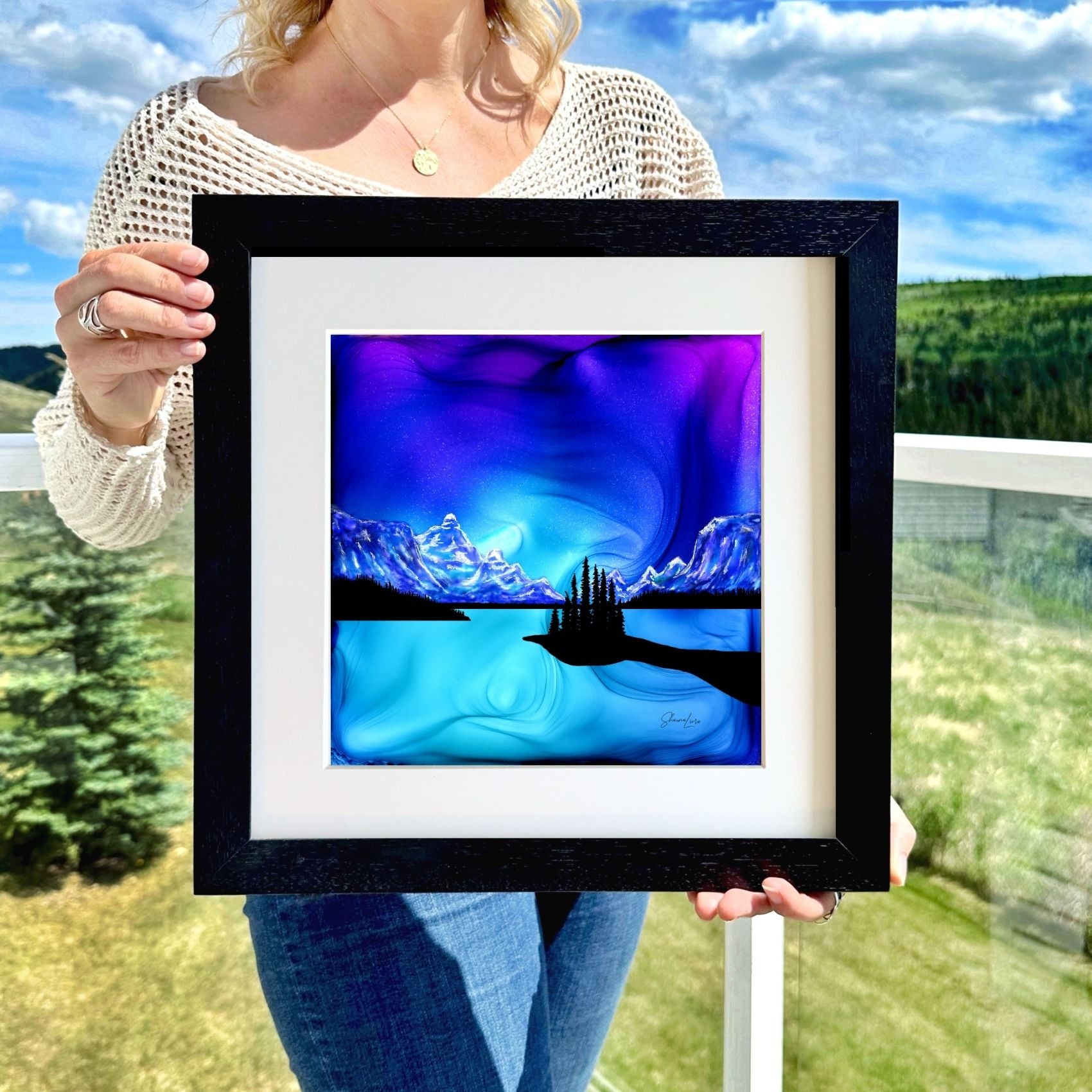 Spirit Island - Jasper National Park - Fire Made Art Print