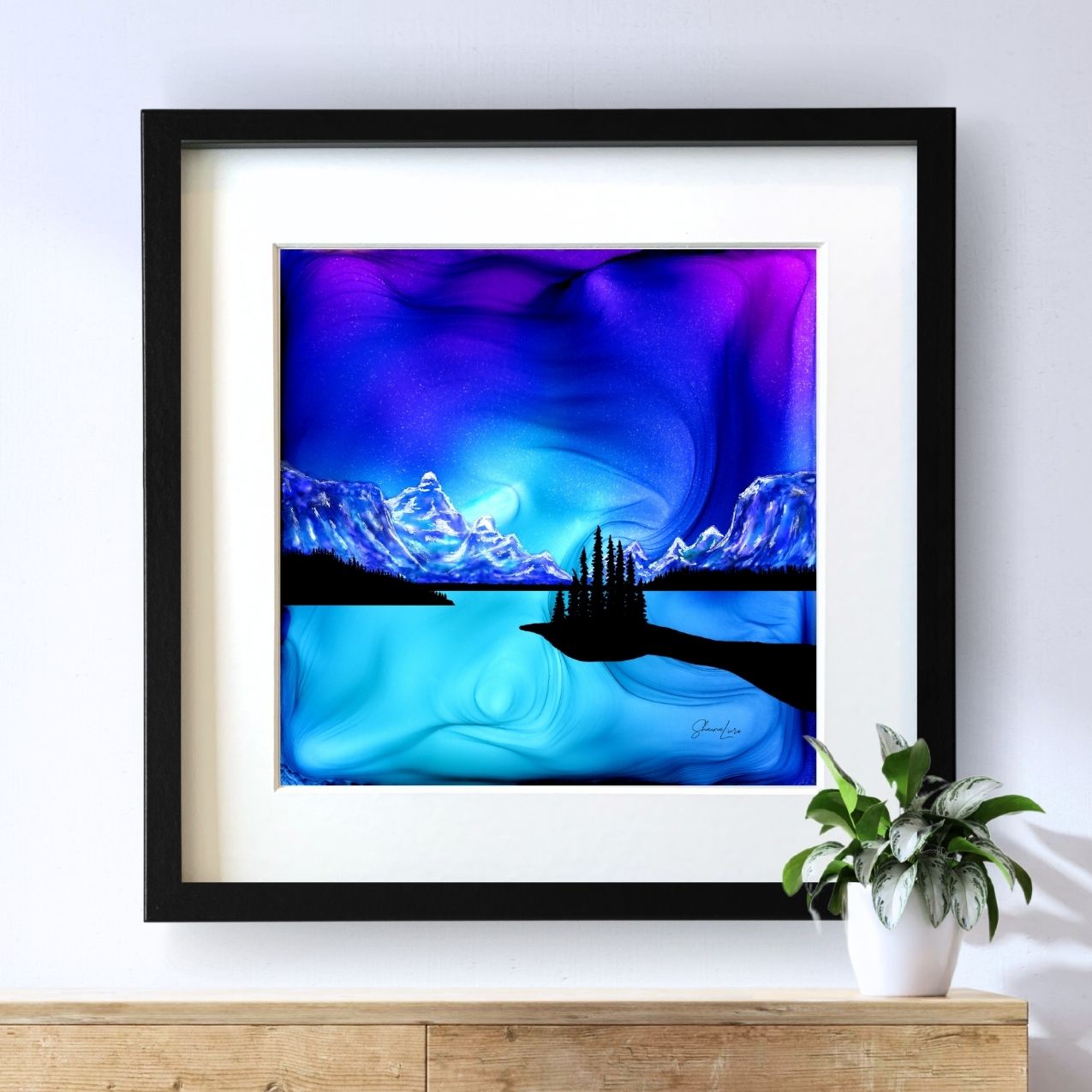 Spirit Island - Jasper National Park - Fire Art Print