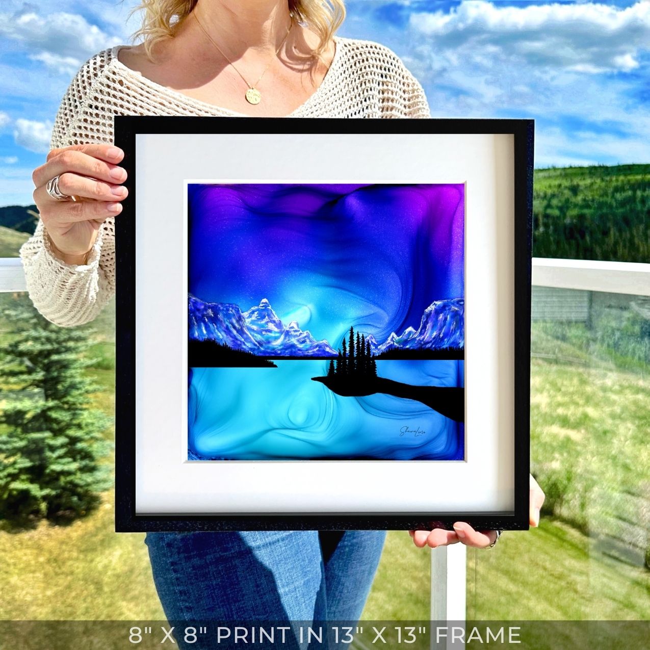 Spirit Island - Jasper National Park - Fire Art Print
