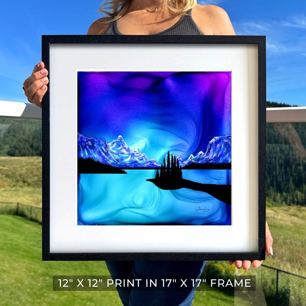 Spirit Island - Jasper National Park - Fire Art Print
