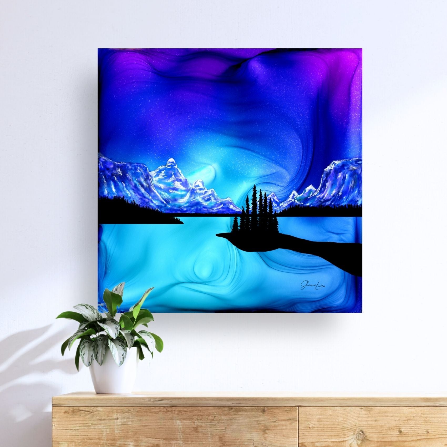 Spirit Island - Jasper National Park - Fire Made Art Print
