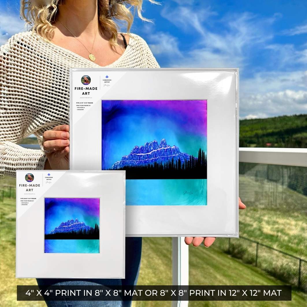 The Enchanted Castle - Banff National Park - Fire Art Print