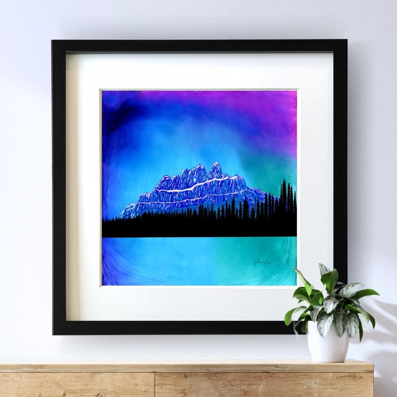 The Enchanted Castle - Banff National Park - Fire Art Print