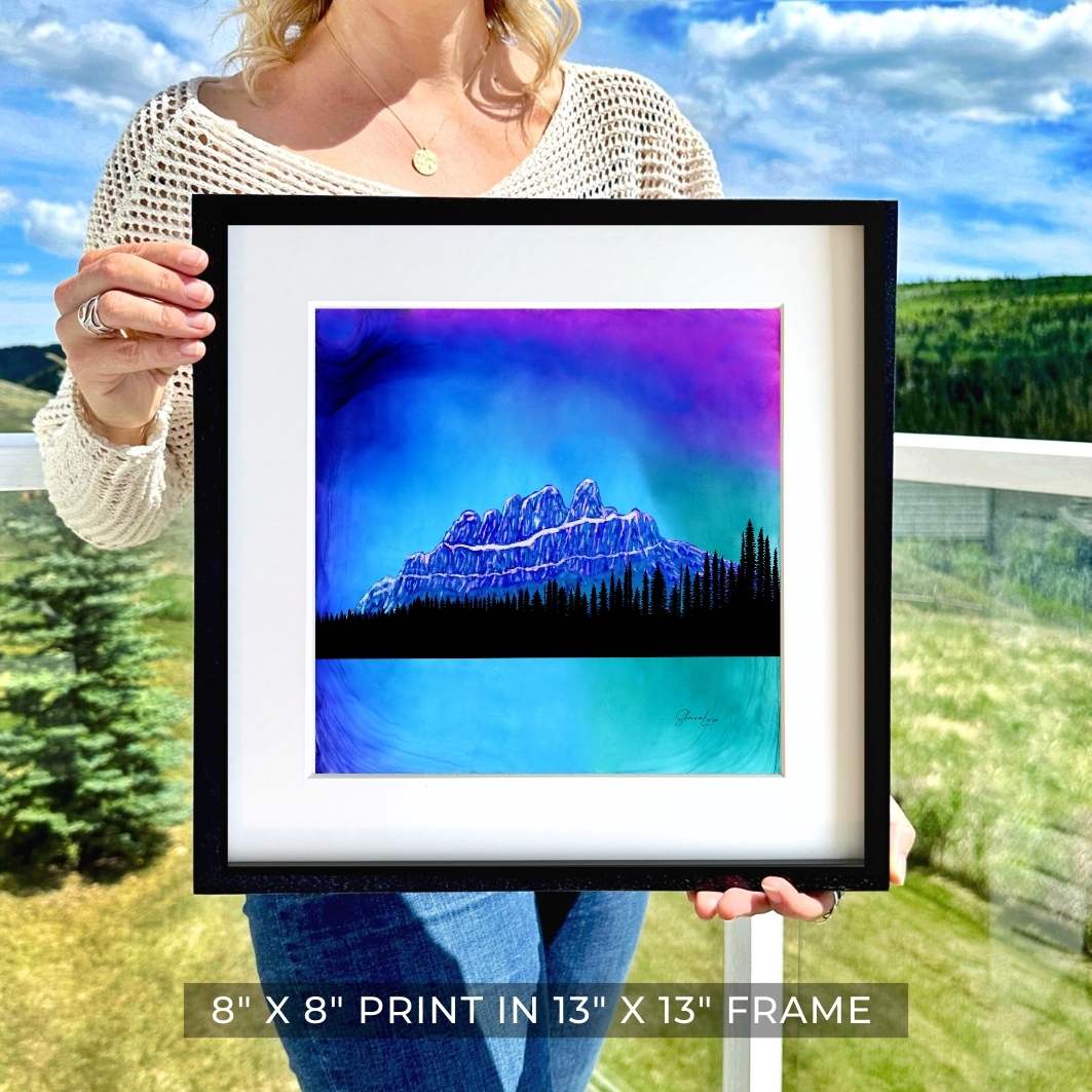 The Enchanted Castle - Banff National Park - Fire Art Print