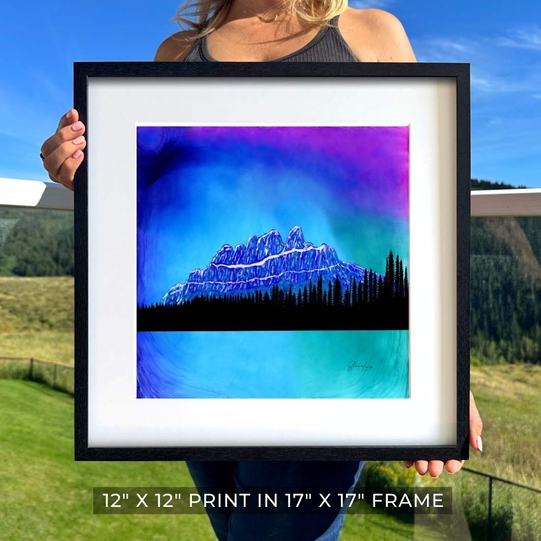The Enchanted Castle - Banff National Park - Fire Art Print