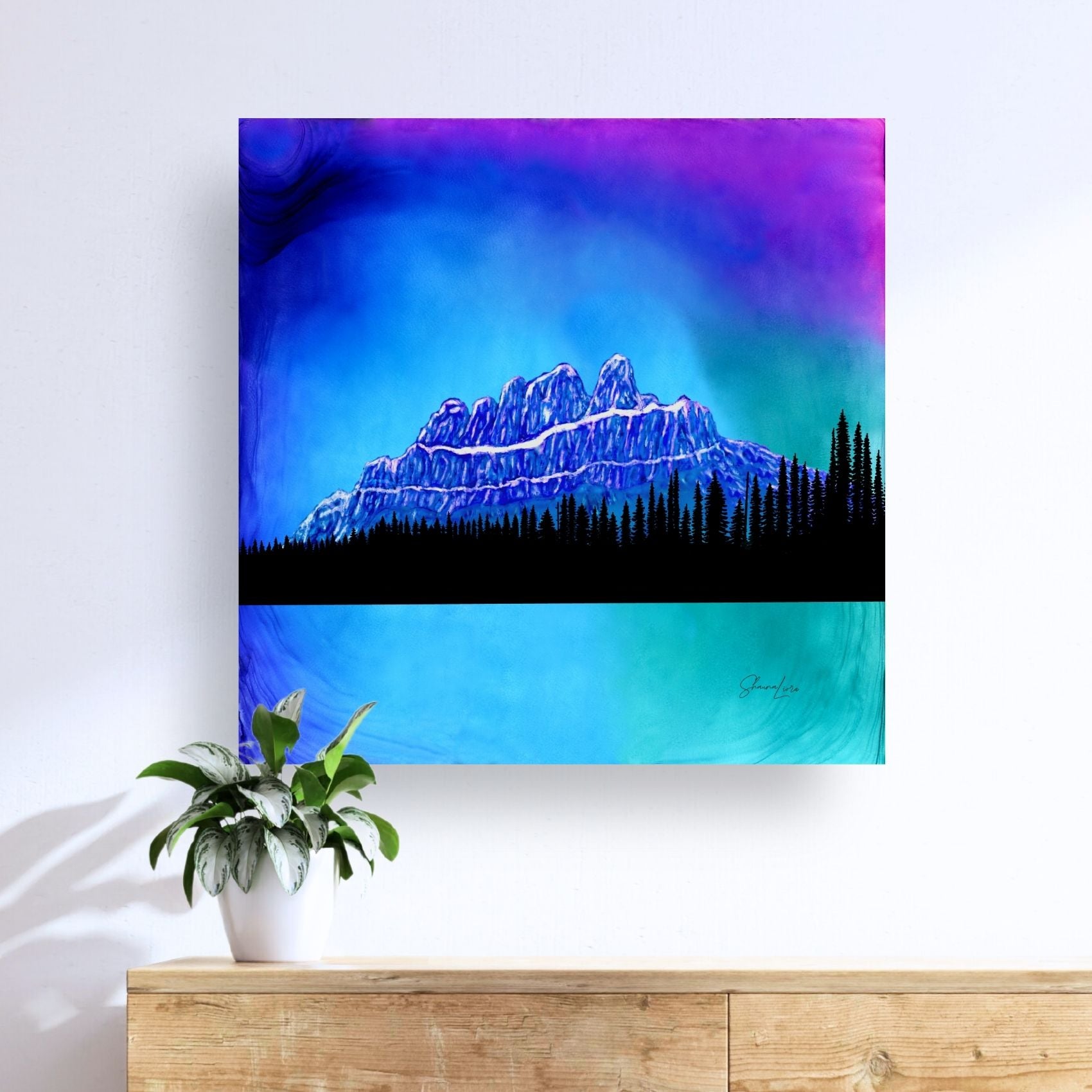The Enchanted Castle - Banff National Park - Fire Made Art Print