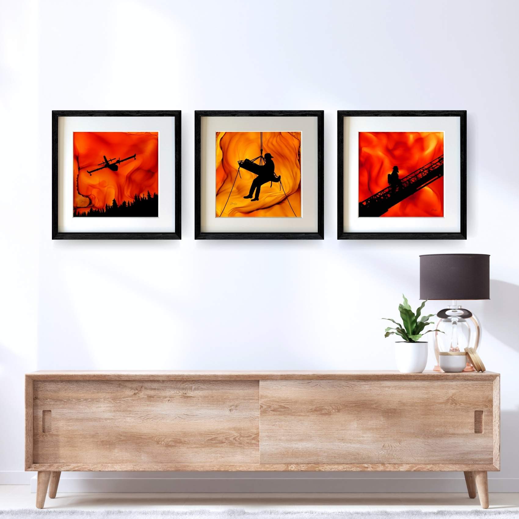 The Rescue - Fire Made Art Print
