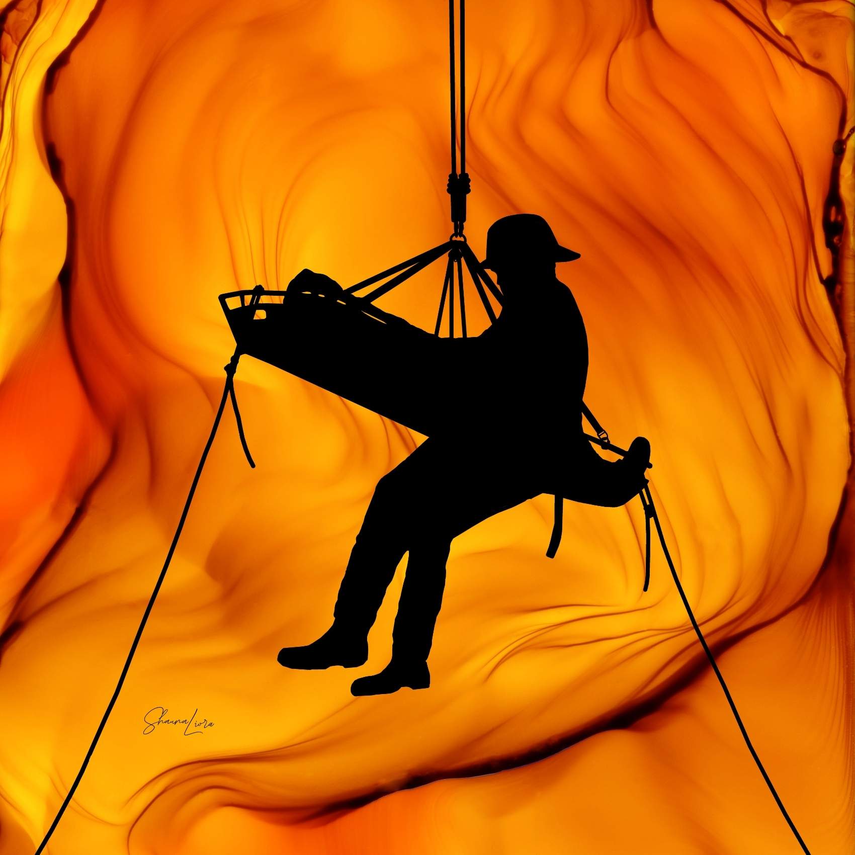 The Rescue - Fire Made Art Print