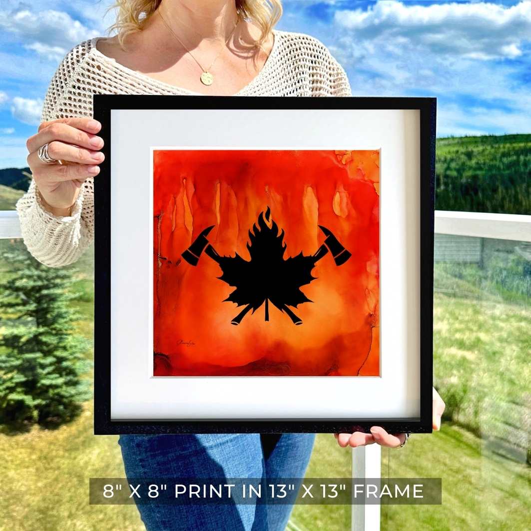 True North Courage - Fire Art Print