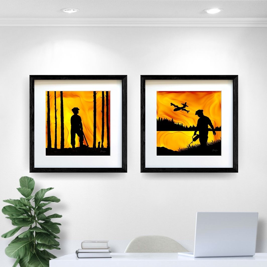 Wildland Warrior - Male - Fire Art Print