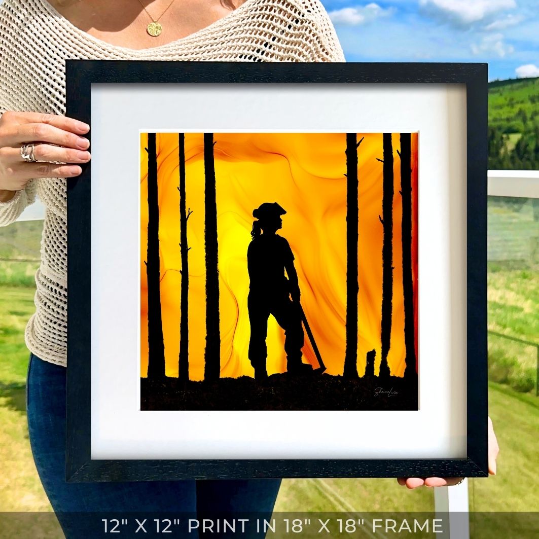 Wildland Warrior - Woman - Fire Art Print