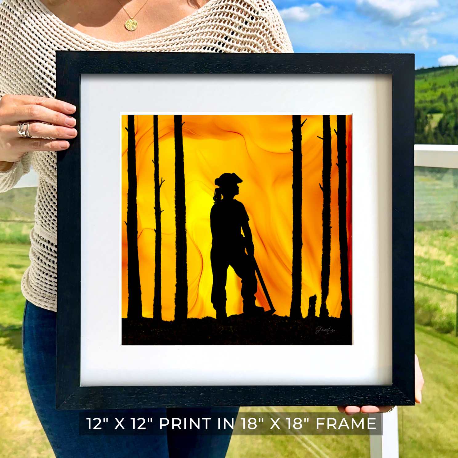 Wildland Warrior - Woman - Fire Art Print
