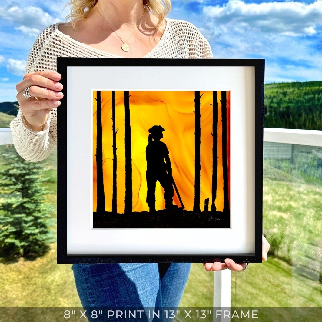 Wildland Warrior - Woman - Fire Art Print