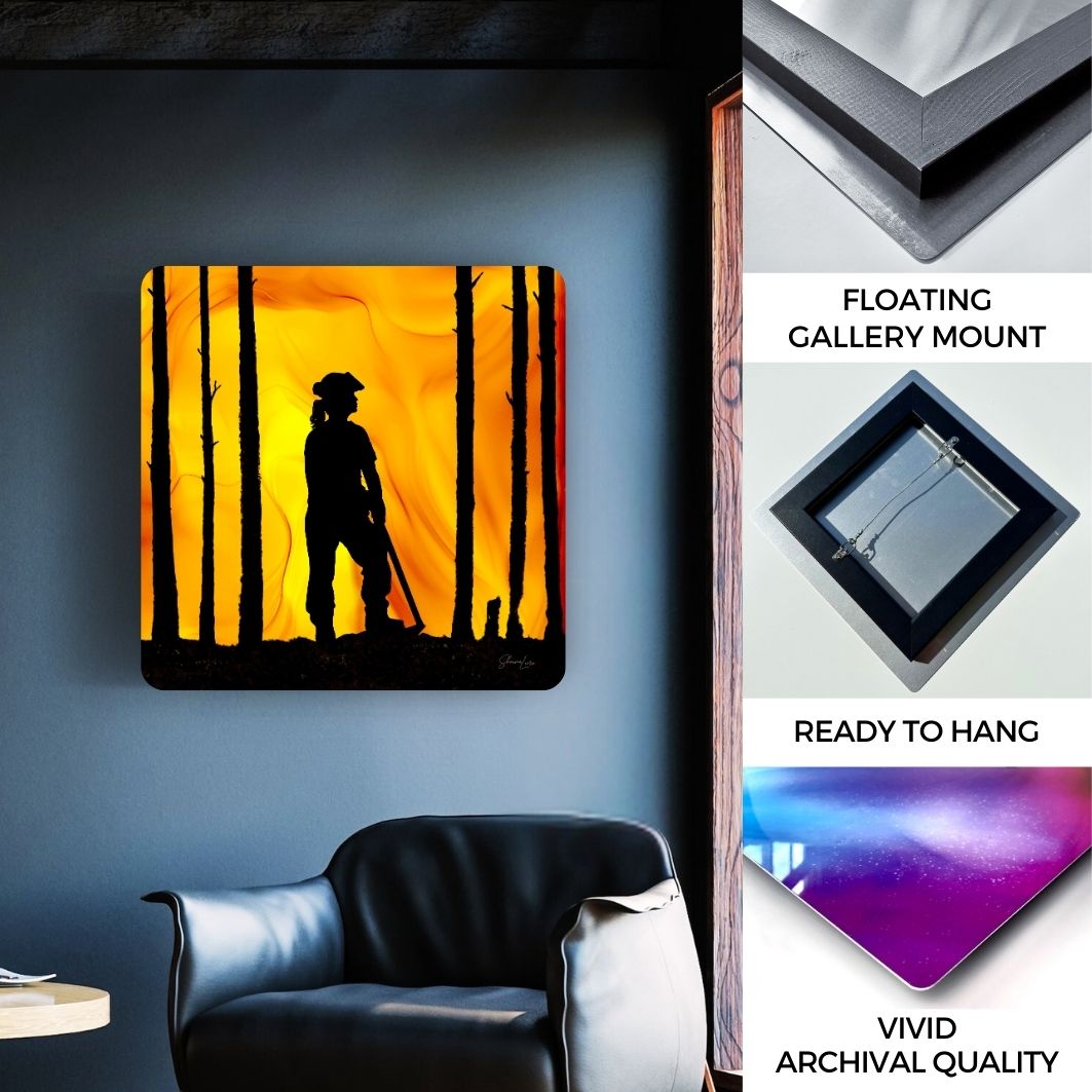 Wildland Warrior - Woman - Fire Art Print