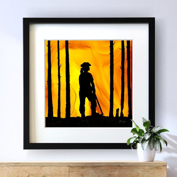 Wildland Warrior - Woman - Fire Art Print