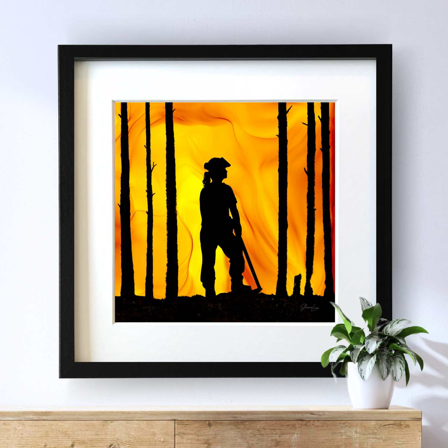 Wildland Warrior - Woman - Fire Art Print