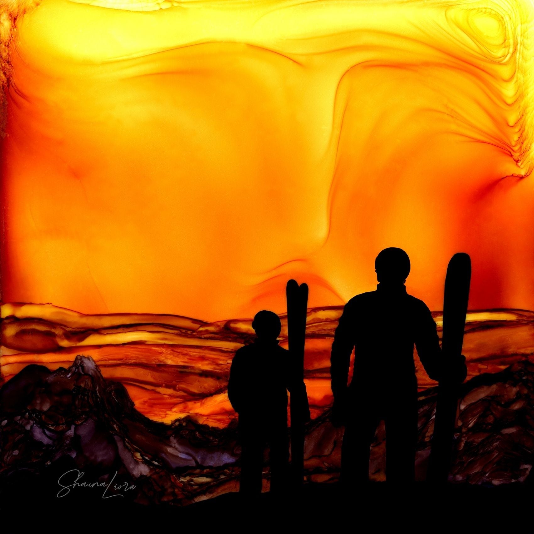 With Morning Comes Adventure - Fire Made Art Print