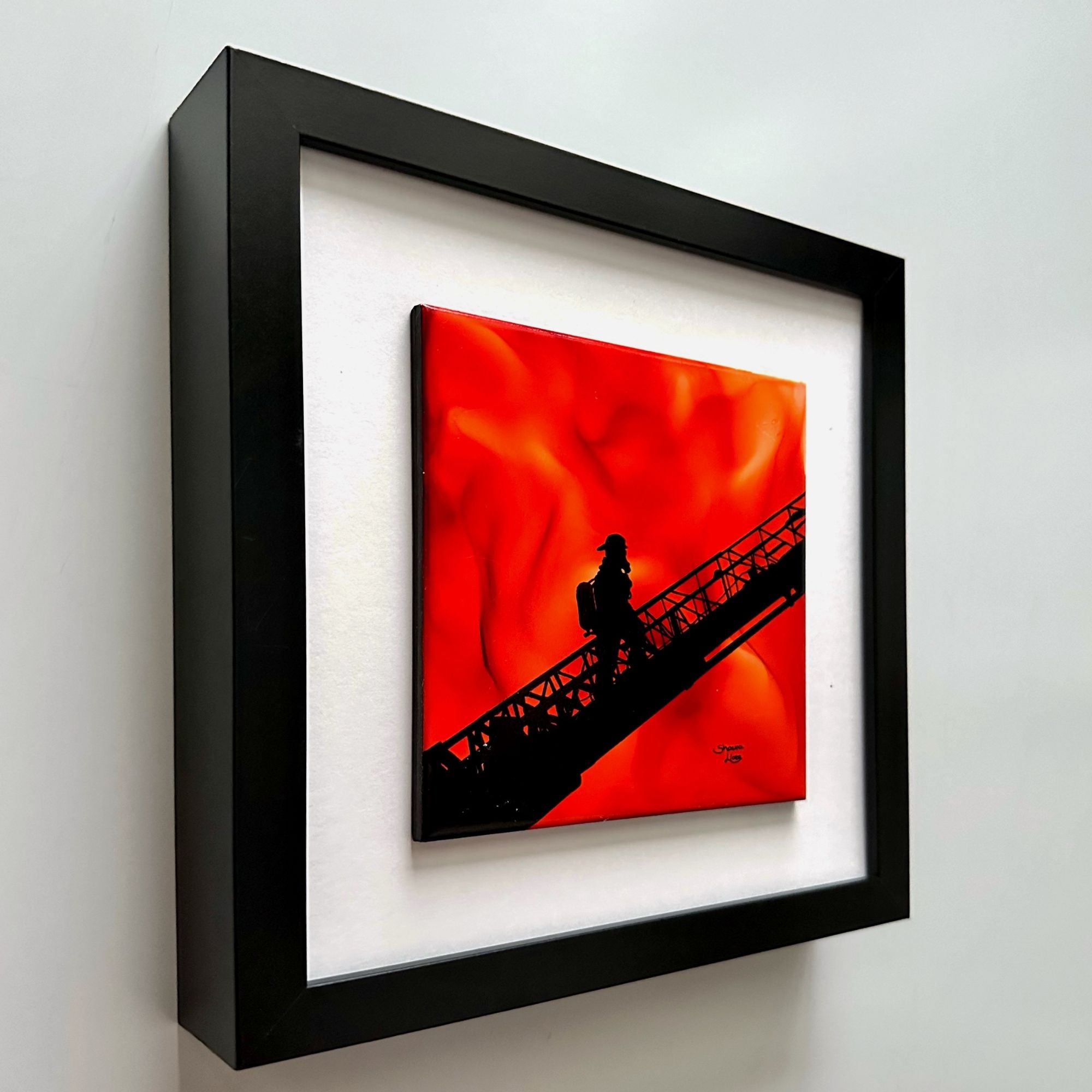 Driven By Courage - Original - 10" x 10" Framed